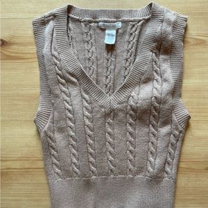 Tan sweater vest
